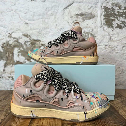 Lanvin Curb Paint Splatter Pink Sneaker
