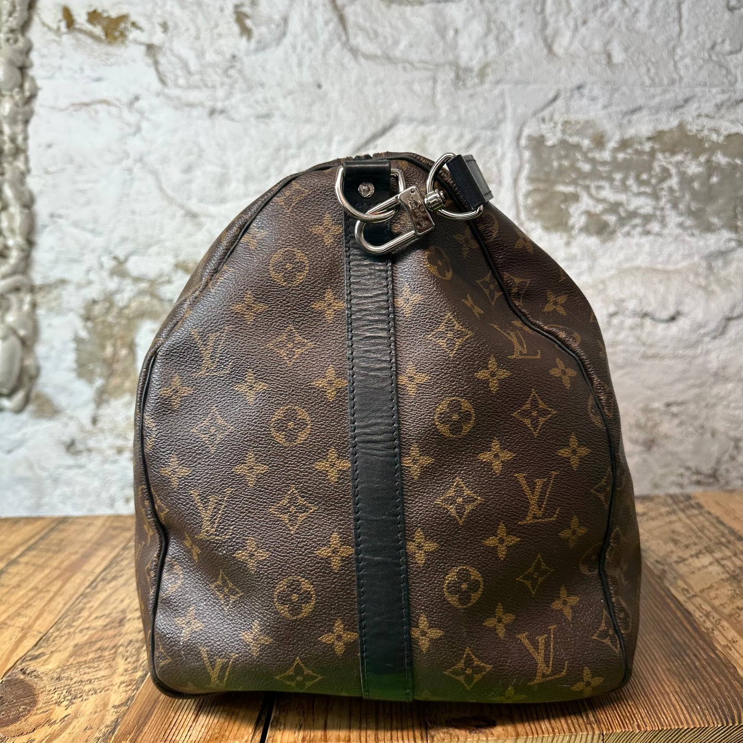 Louis Vuitton Monogram Macassar Keepall Bandouliere Sz 55