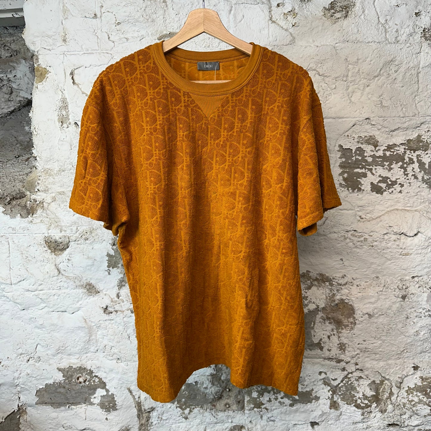 Dior Orange Monogram Towel T-shirt Sz L