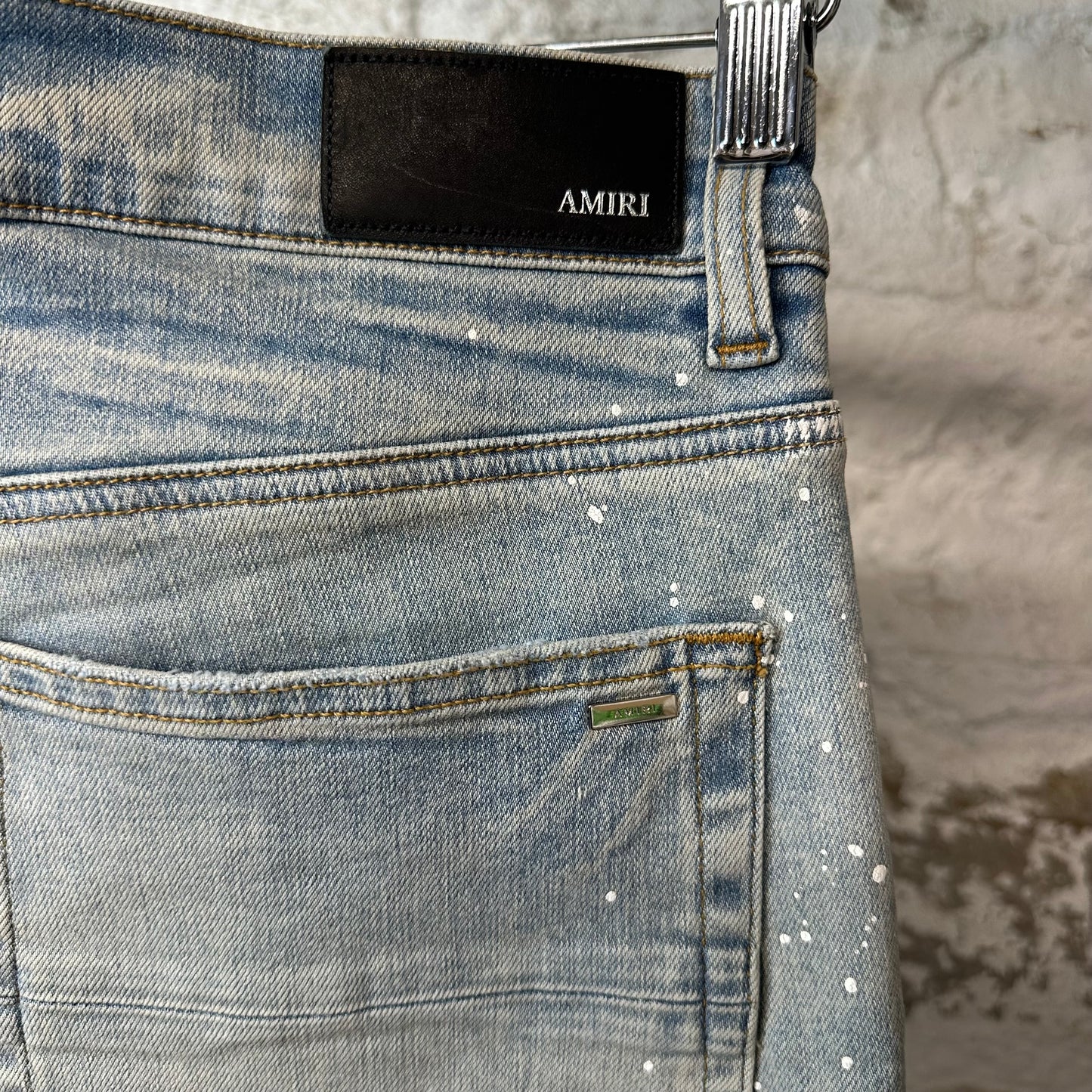 Amiri California Eagle Blue Denim Jeans Sz 34