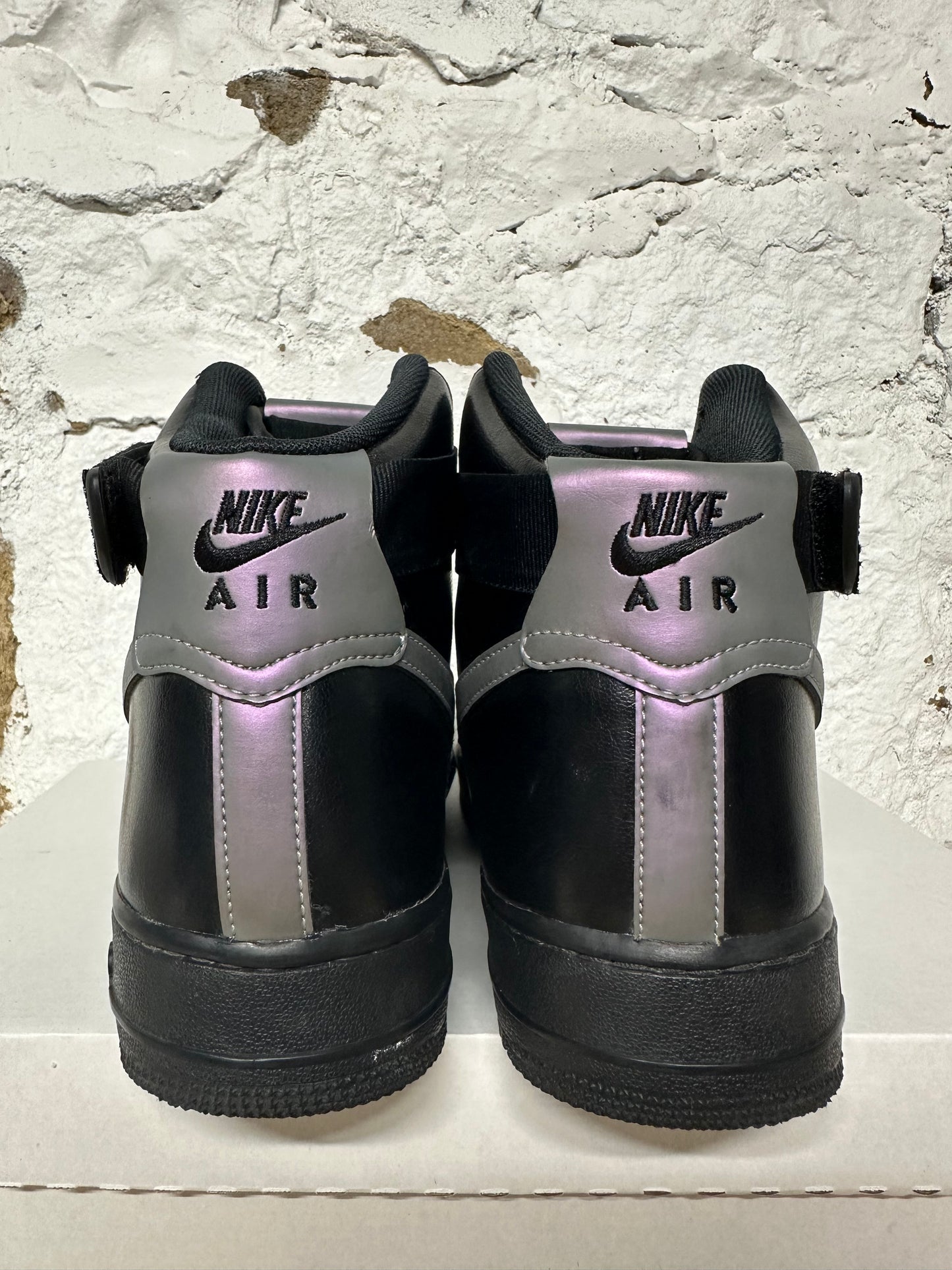 Nike Air Force 1 High Black Iridescent Sz 8