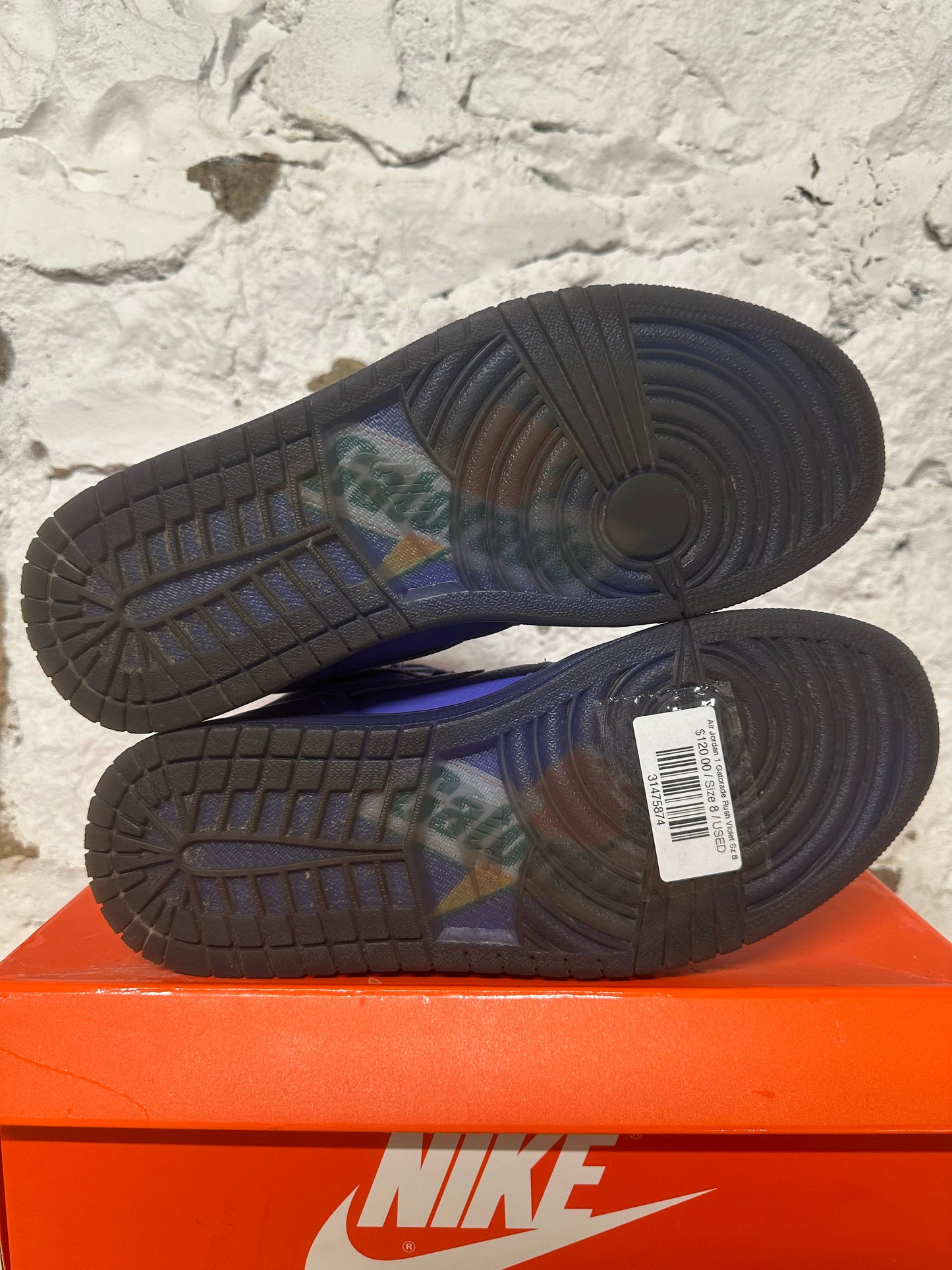 Air Jordan 1 Gatorade Rush Violet Sz 8