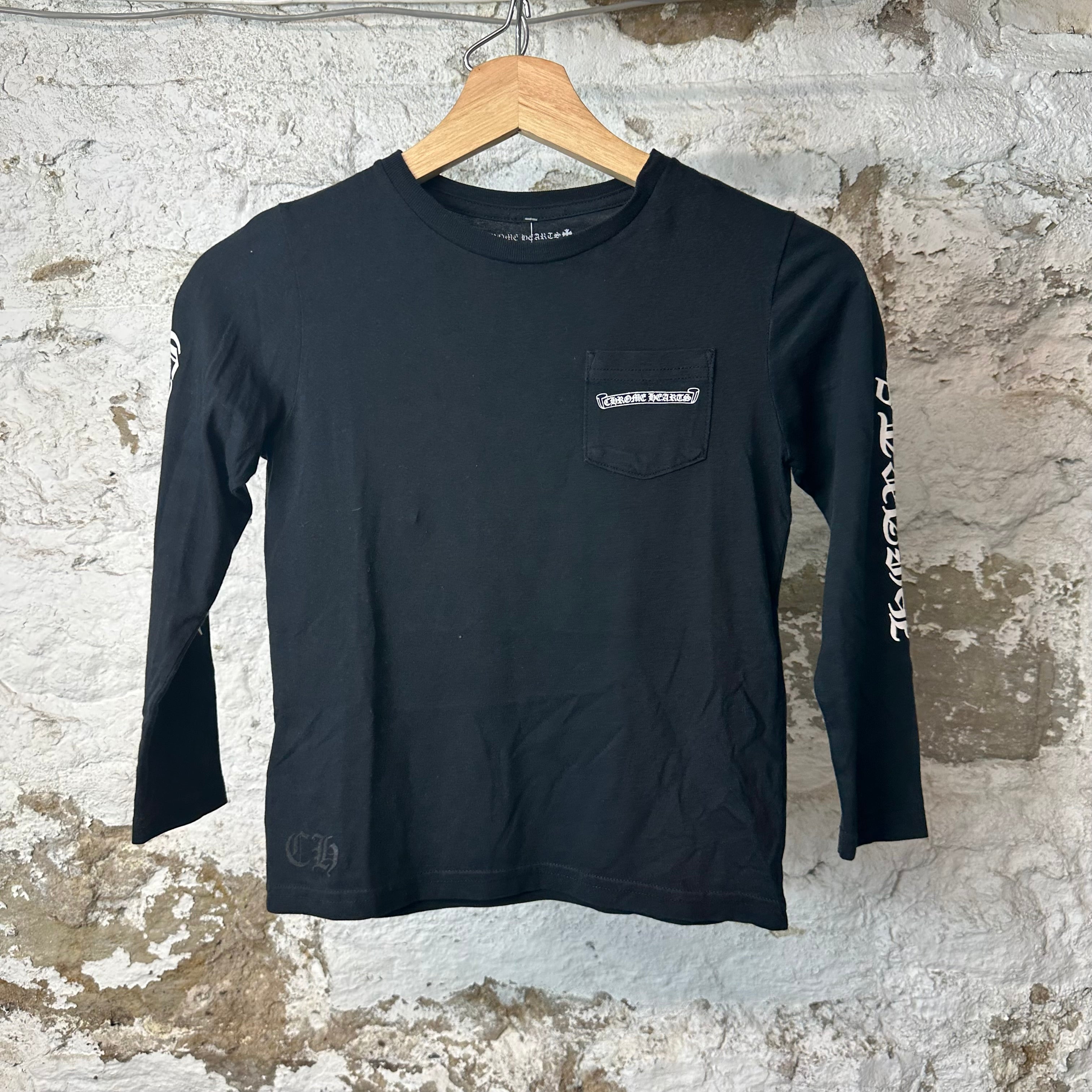 Chrome Hearts Scroll L/s Black Sz 8Y