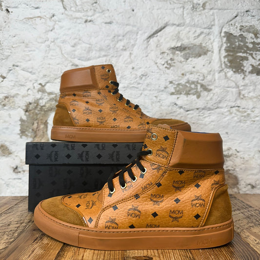 MCM High Brown Monogram Sneaker Sz 10 (43)