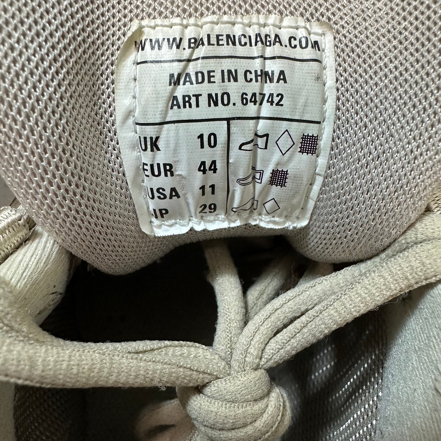 Balenciaga Track Runner Light Beige Clear Sneaker Sz 11 (44)