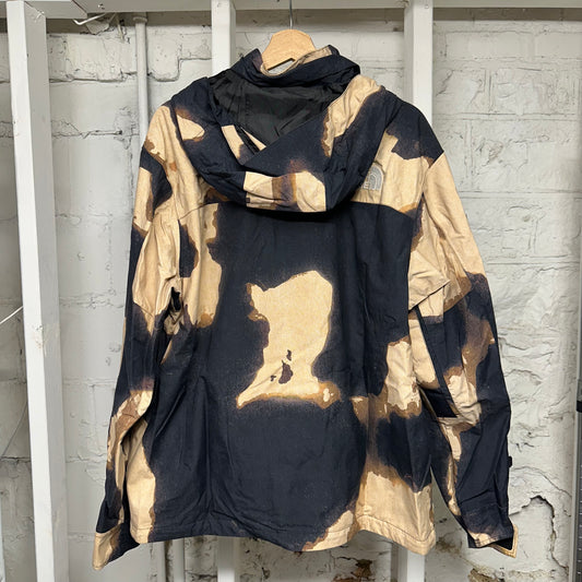 Supreme The North Face Bleached Denim Print Mountian Jacket Sz L