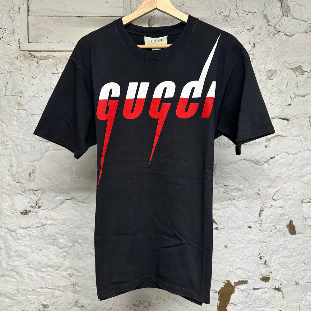 Gucci Blade Logo Black T-Shirt Sz M