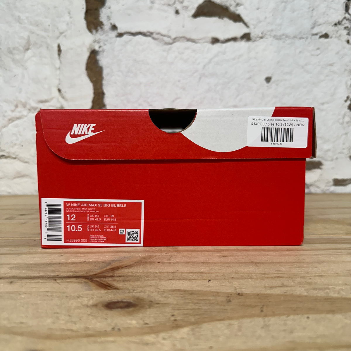 Nike Air Max 95 Big Bubble Fresh Mint Sz 10.5 (12W) DS
