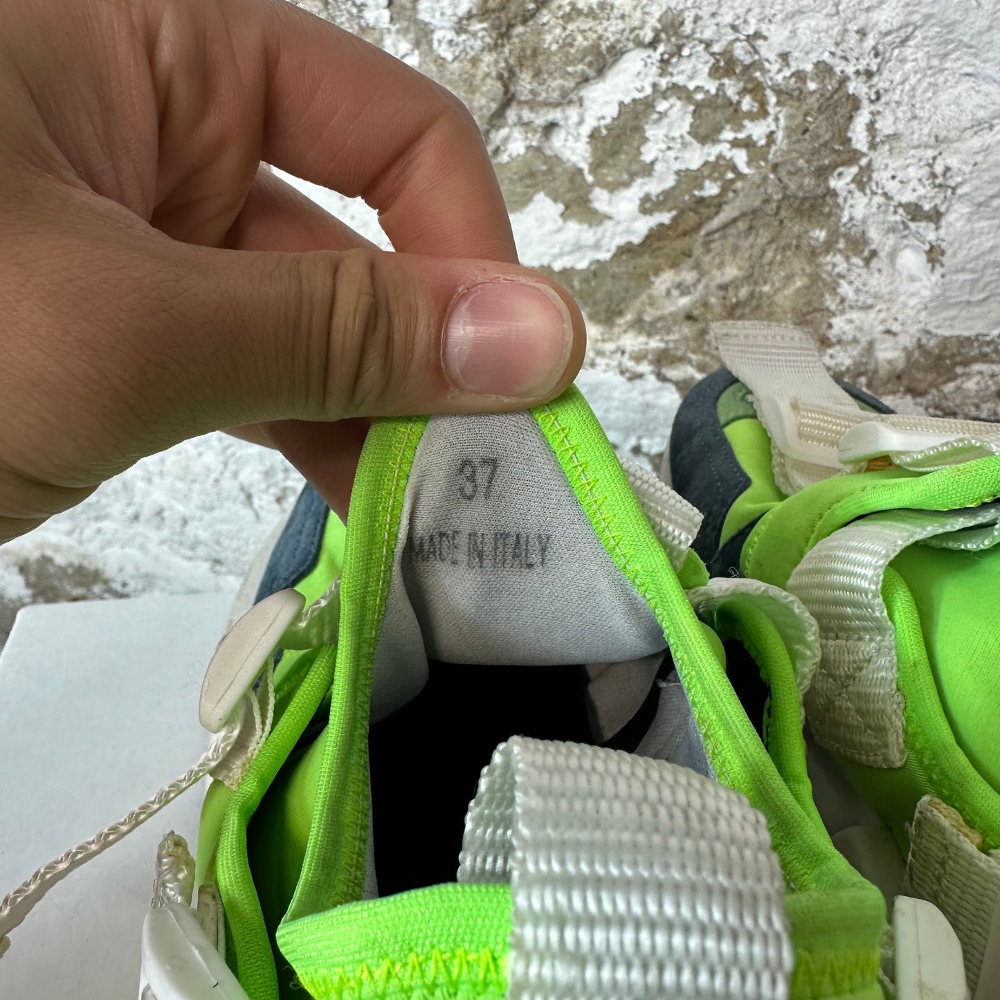 Margiela MM6 Neon Green White Sneaker Sz 5 (37) No Box