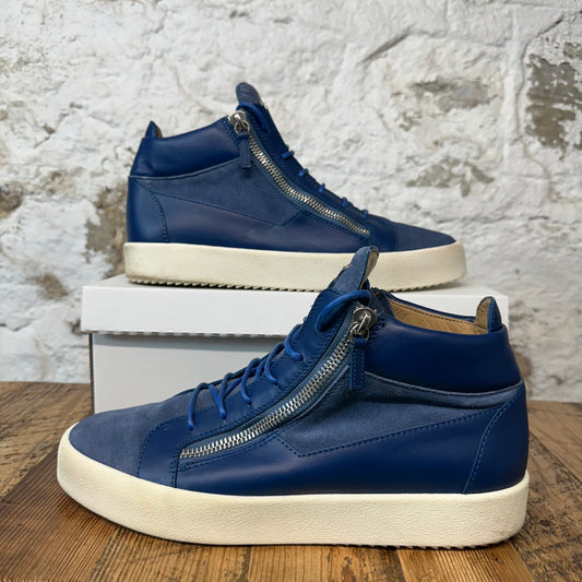 Guiseppe Zanotti Blue Suede Sneaker Sz 13 (46) No Box