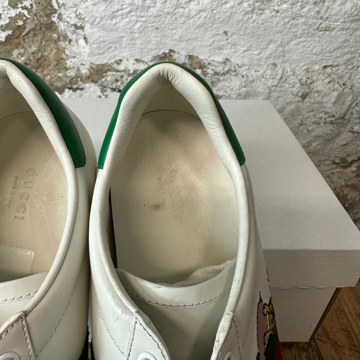 Gucci Ace Pig Cat White Sneaker Sz 8 No Box