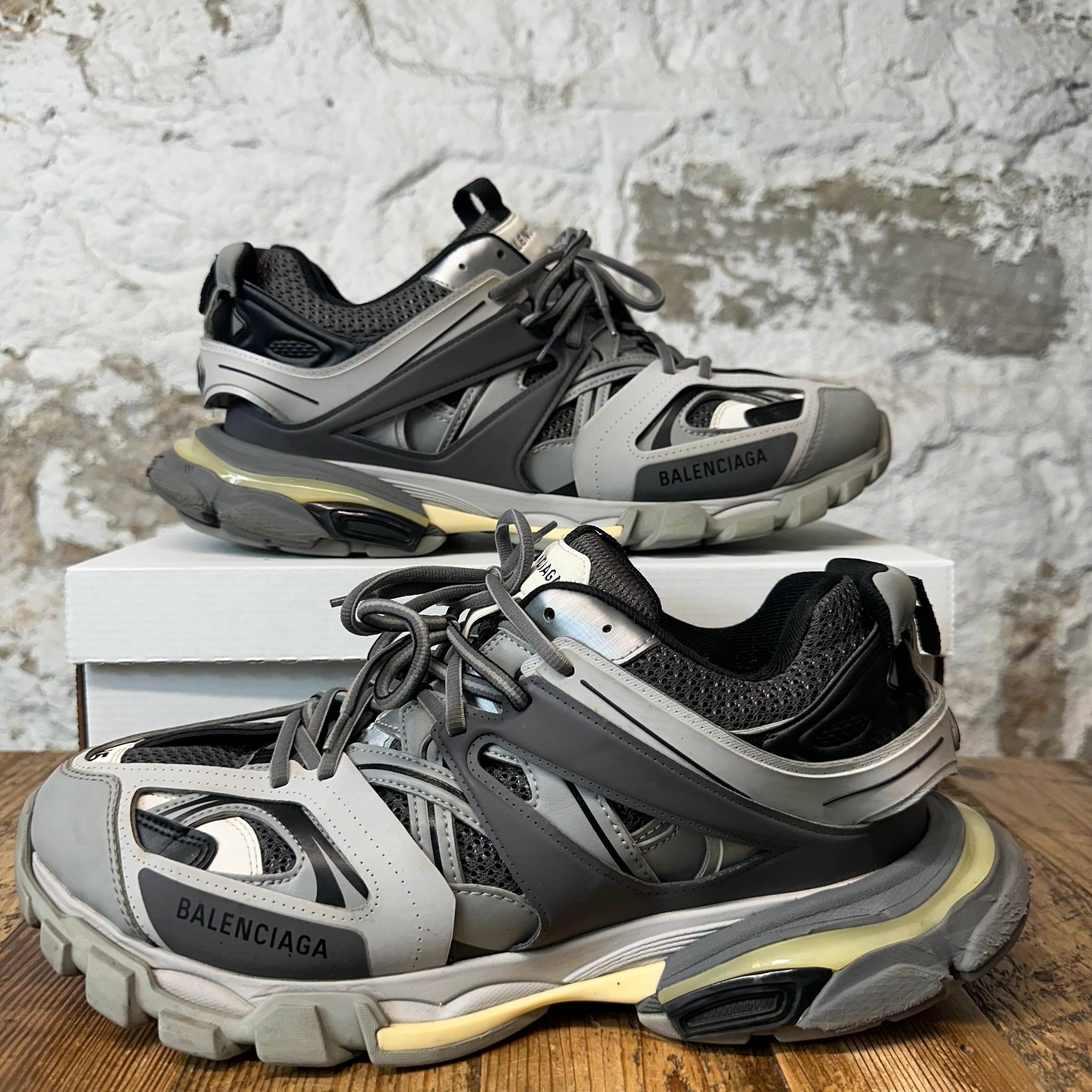 Balenciaga Track Runner Triple Grey LED Sneaker Sz 12 (45)