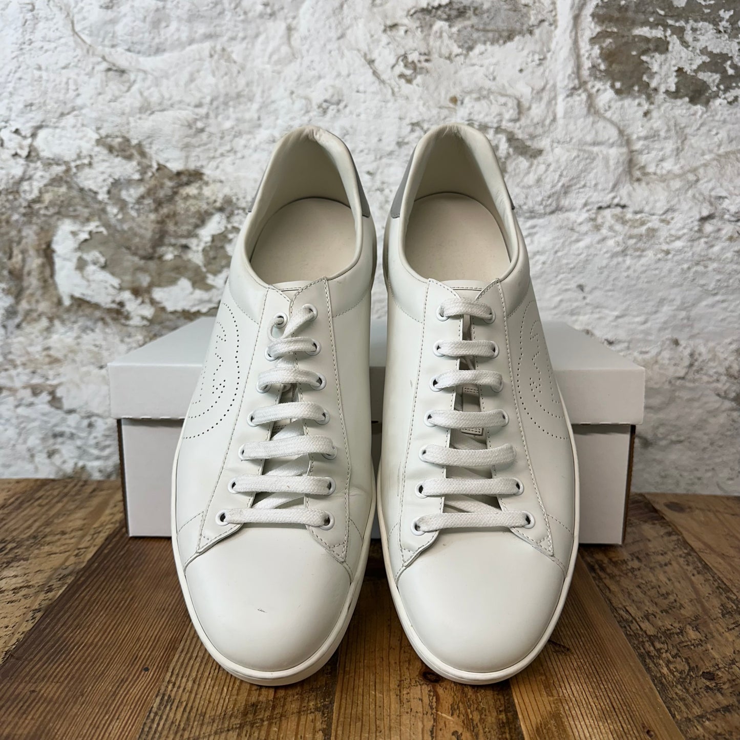 Gucci Ace Interlocking G White Low Sneaker Sz 13 No Box