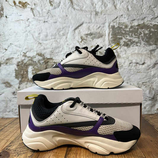 Dior B22 Black White Purple Sneaker Sz 7 (40)