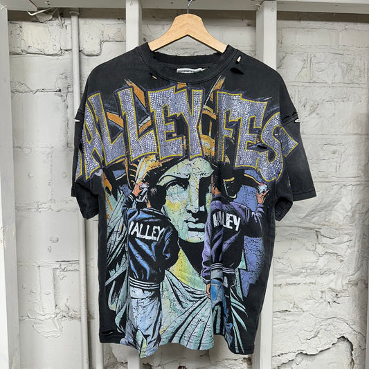 Vale Fest Liberty Black T-Shirt Sz S