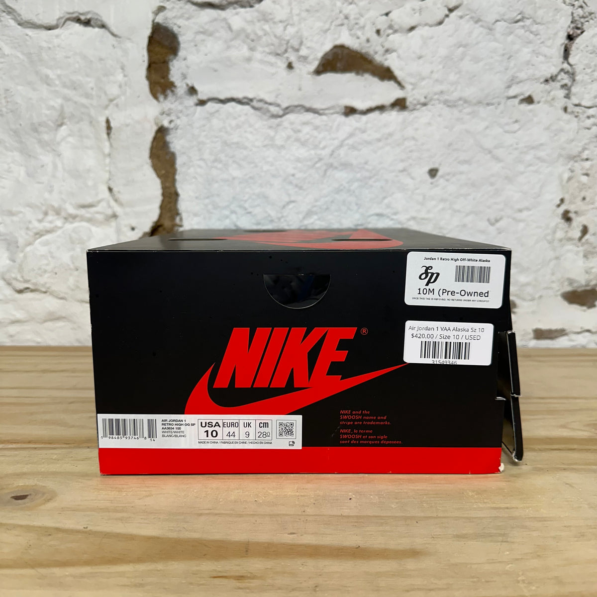 Air Jordan 1 High Virgil Abloh Archive Alaska Sz 10