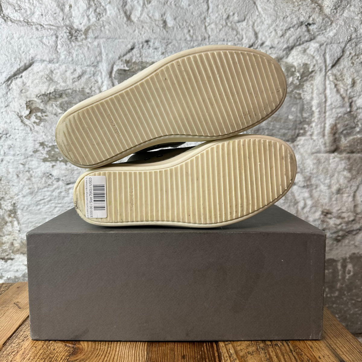 Rick Owens Jumbo Lace Dinge Milk Sneaker Sz 7 (40)