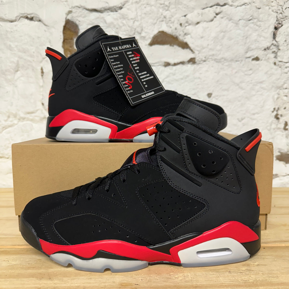 Air Jordan 6 Infrared Salesman Sz 9 DS