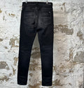 Amiri MX1 Camo Patch Black Denim Jeans Sz 34