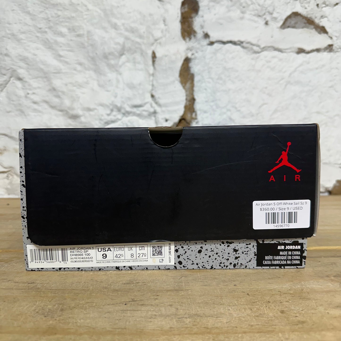 Air Jordan 5 Off-White Sail Sz 9
