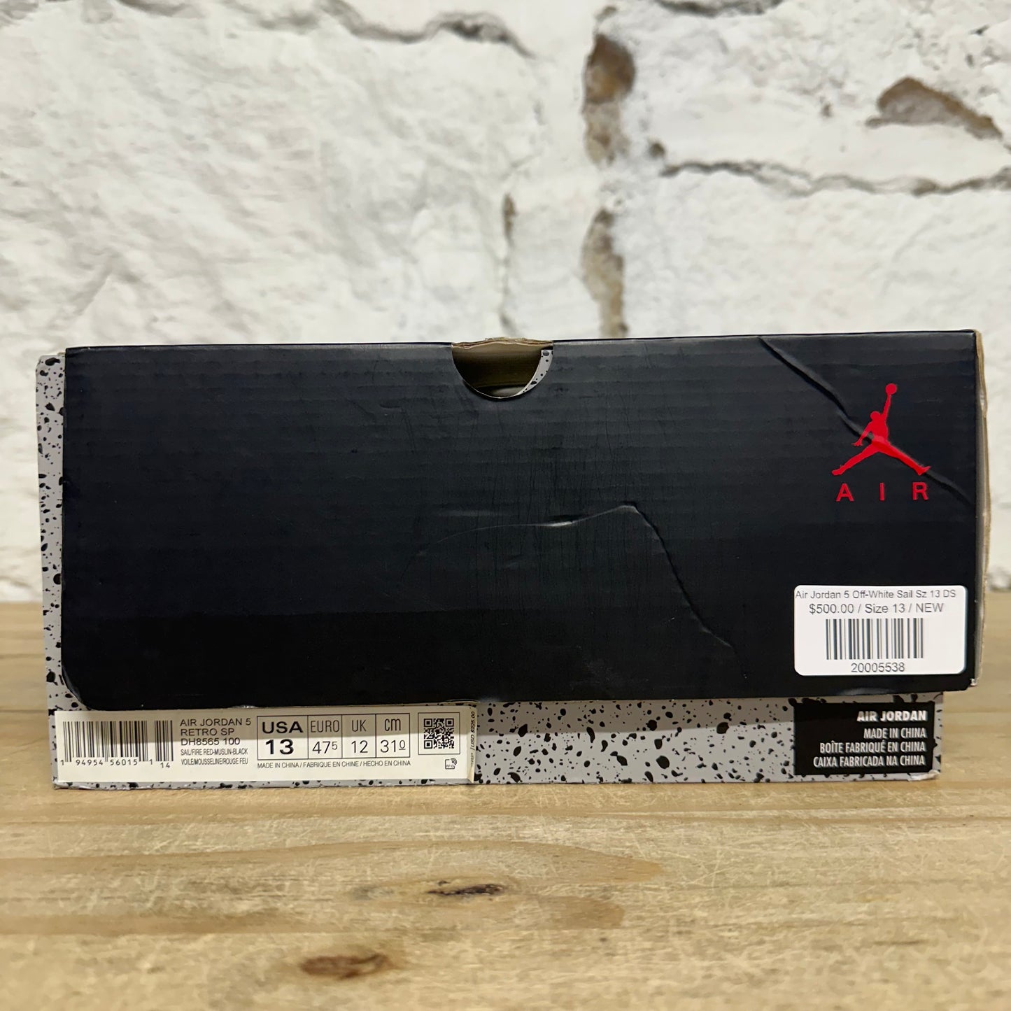 Air Jordan 5 Off-White Sail Sz 13 DS