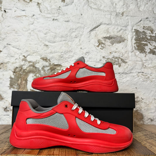 Prada Americas Cup Red Rubber Sneaker Sz 9 (42)