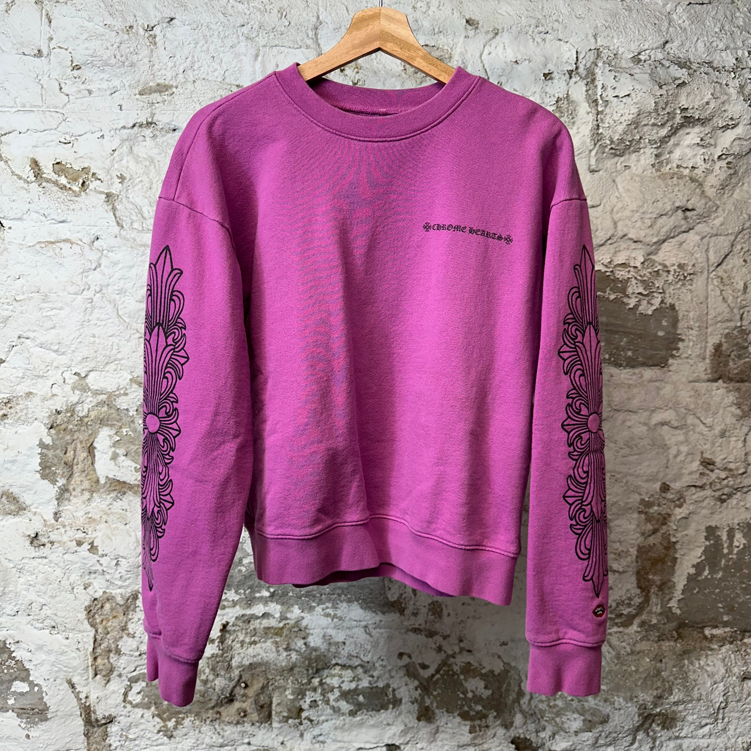 Chrome Hearts Matty Boy Web Crewneck Purple Sz M