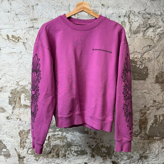 Chrome Hearts Matty Boy Web Crewneck Purple Sz M