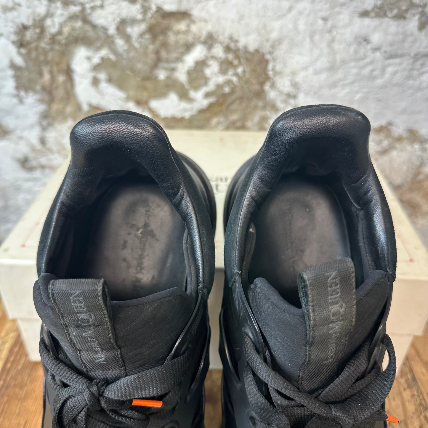 Alexander Mcqueen Triple Black Nappa Joey Sneaker Sz 9 (42)