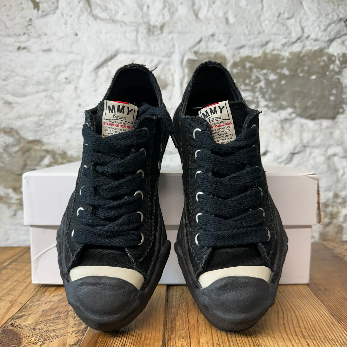 Maison Mihara Triple Black Hank Sneaker Sz 6 (38)