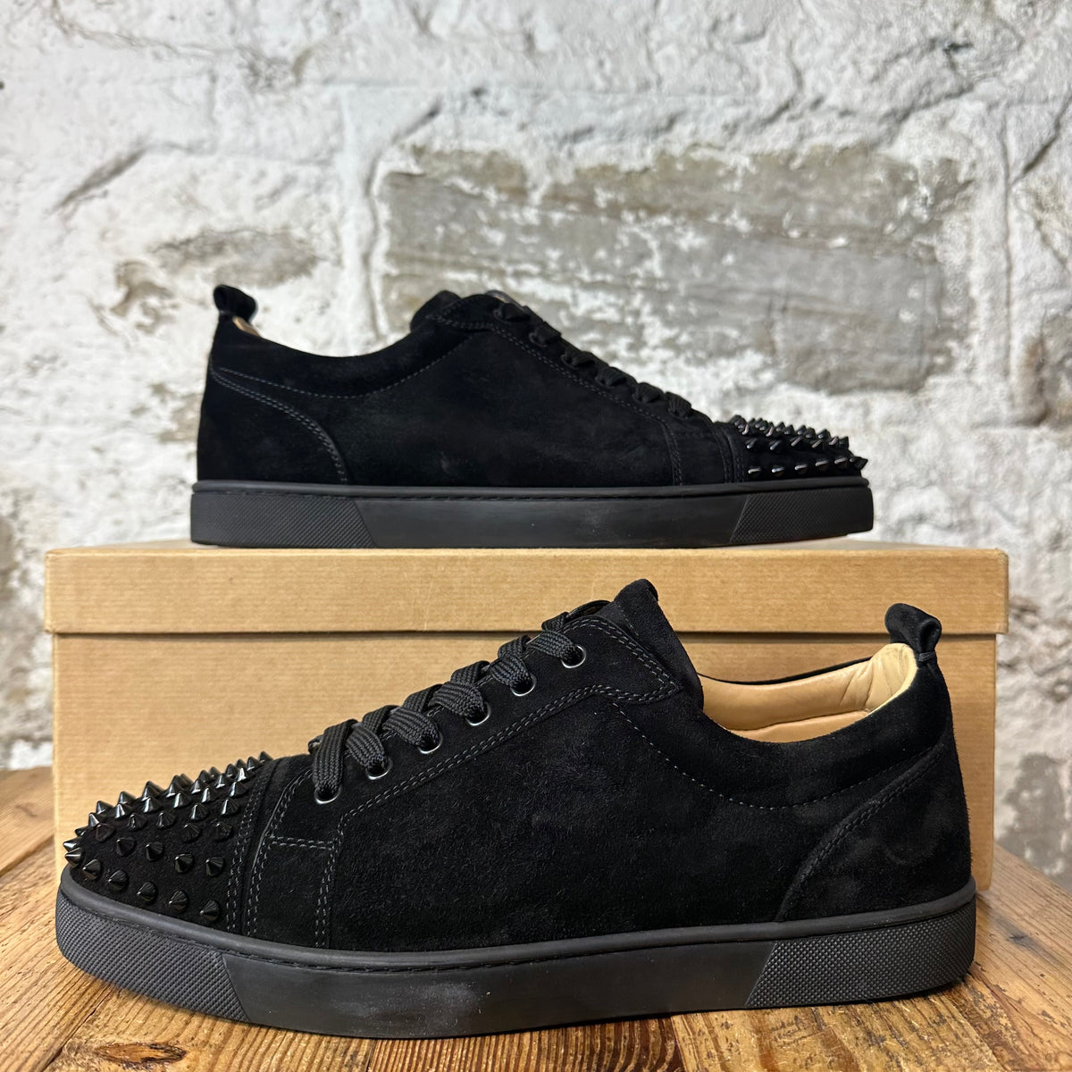 Christian Louboutin Triple Black Spike Sneaker Sz 11 (44)