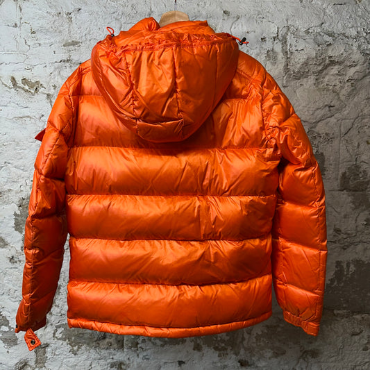 Moncler Moran Giubbotto Orange Puffer Jacket Sz L (4)