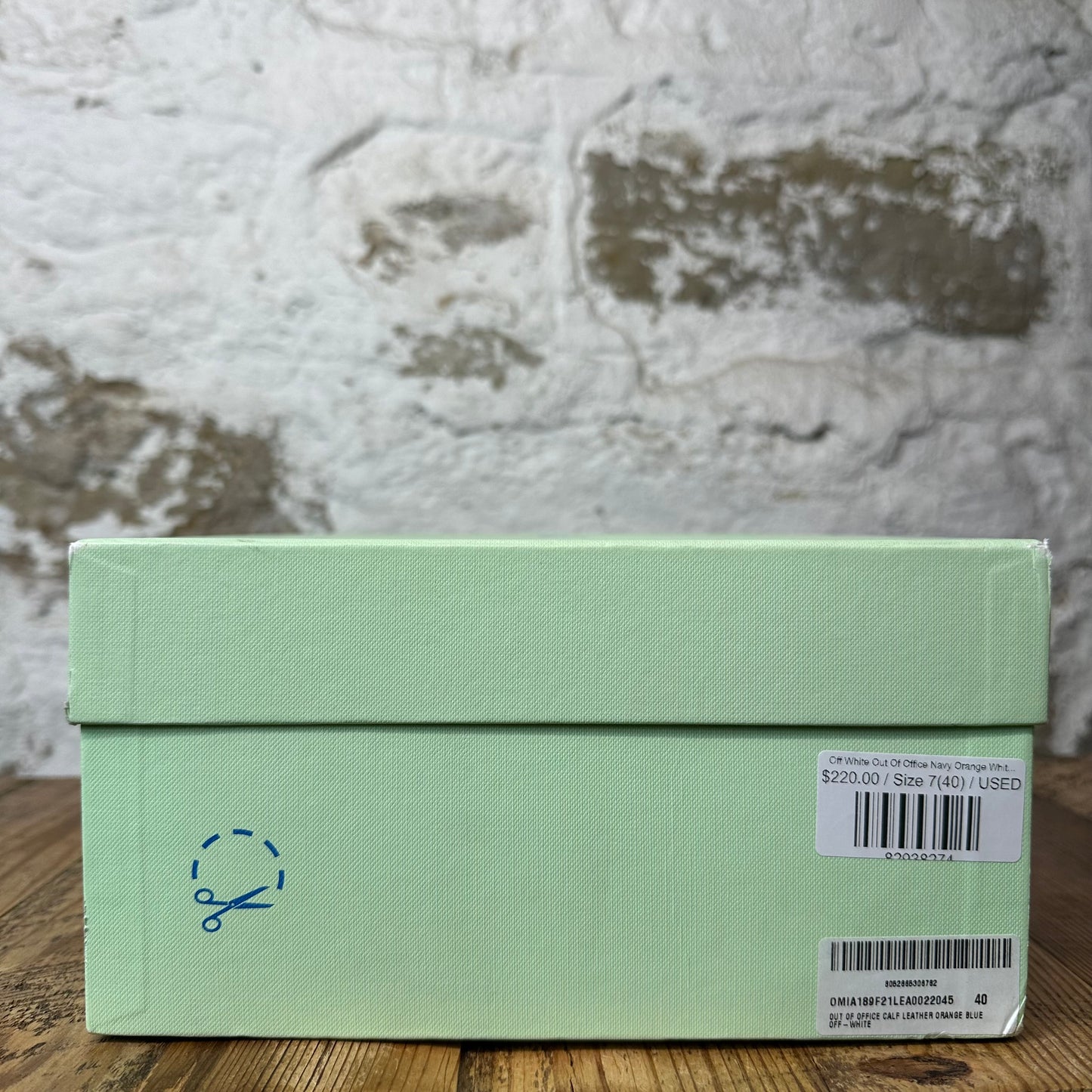 Off-White Out Of Office Navy Orange White Sneaker Sz 7 (40)