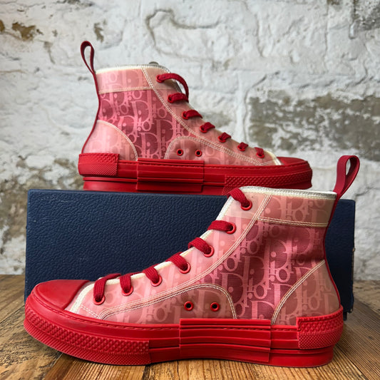 Dior B23 High Red Clear Oblique Sneaker Sz 7 (40)