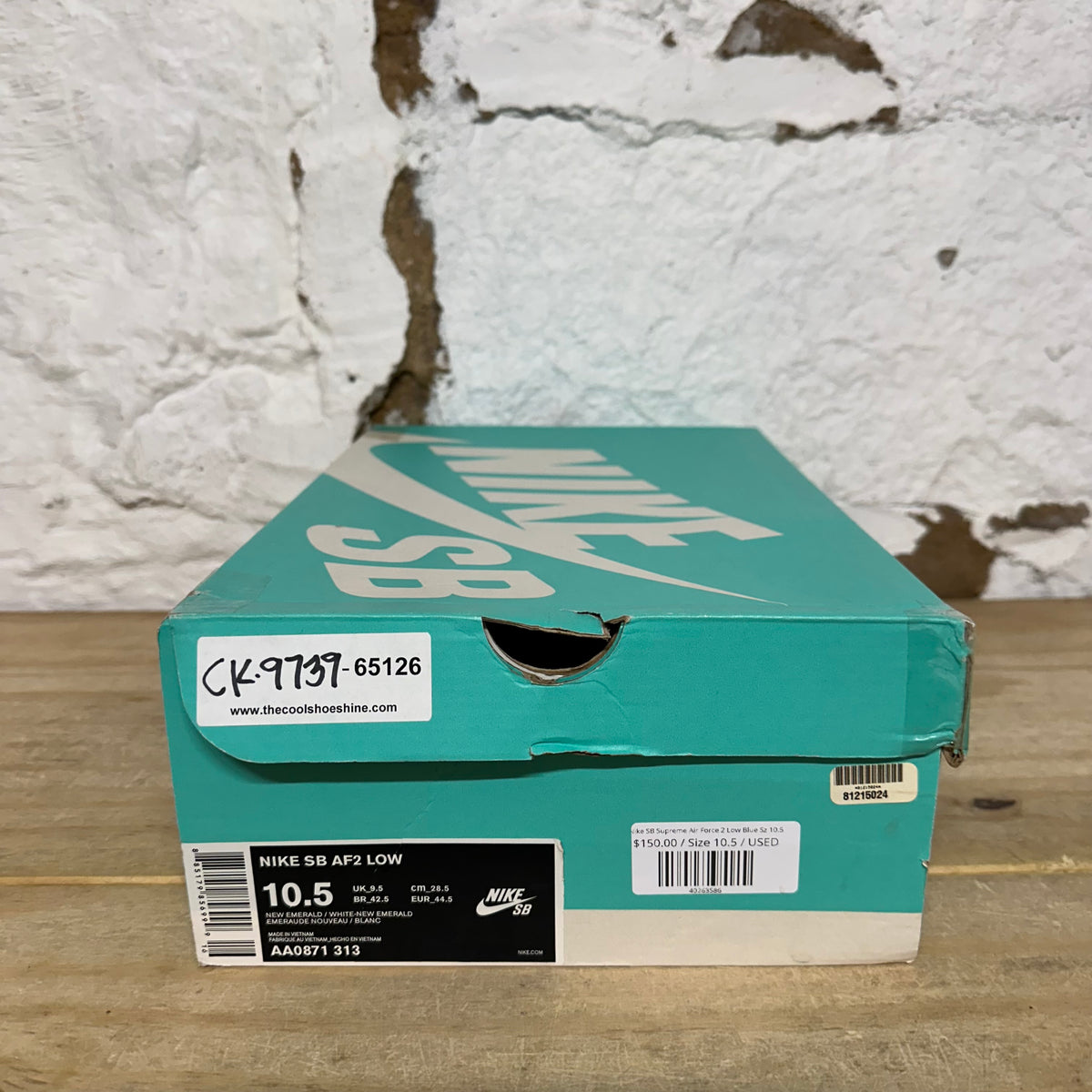Nike SB Supreme Air Force 2 Low Blue Sz 10.5