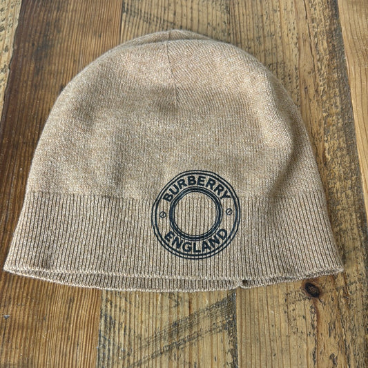 Burberry Circle Logo Tan Beanie