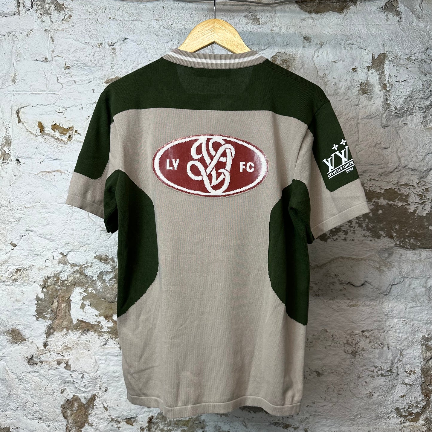 Louis Vuitton Intarsia Lovers T-shirt Tan Green Sz S