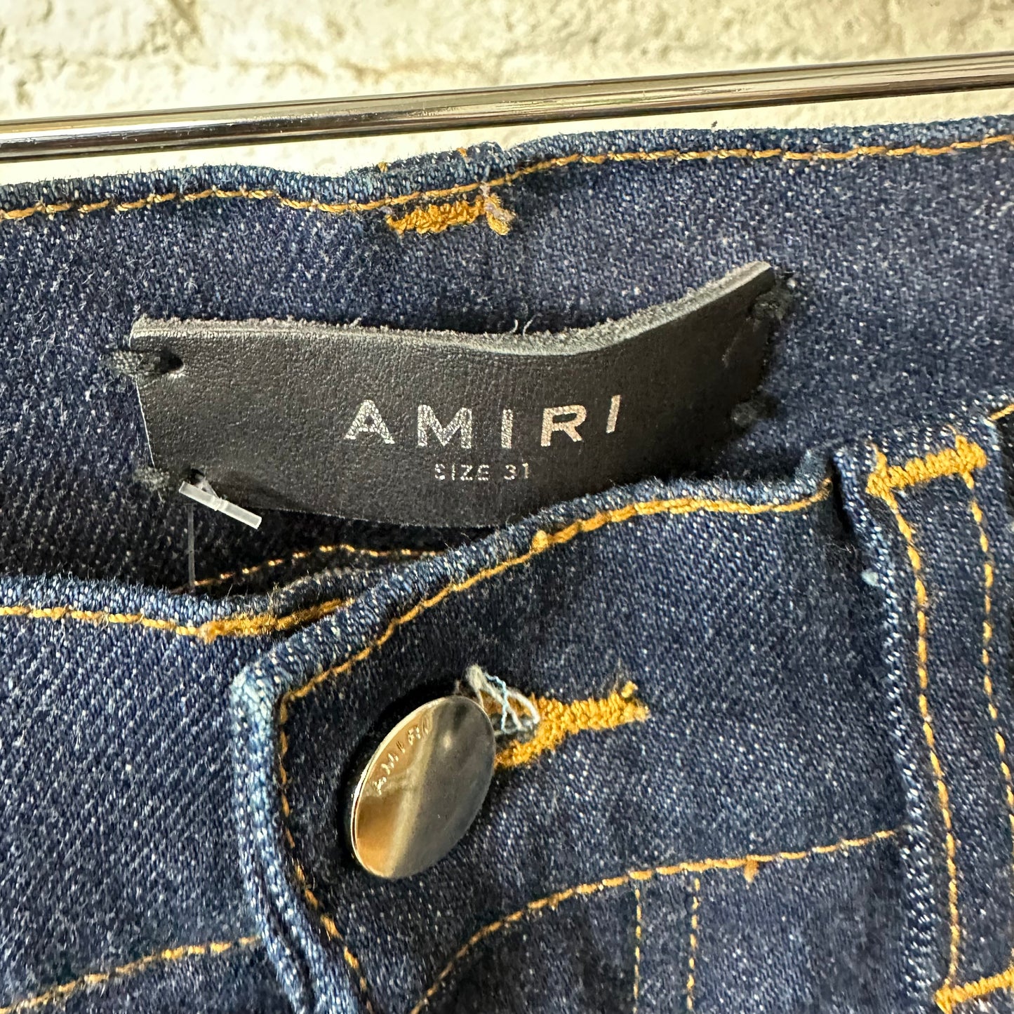 Amiri Plain Dark Blue Denim Jeans Sz 31