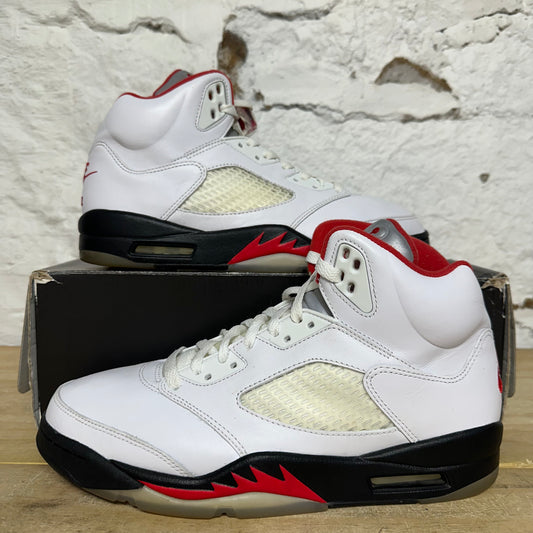 Air Jordan 5 Fire Red Silver Tongue (2020) Sz 10