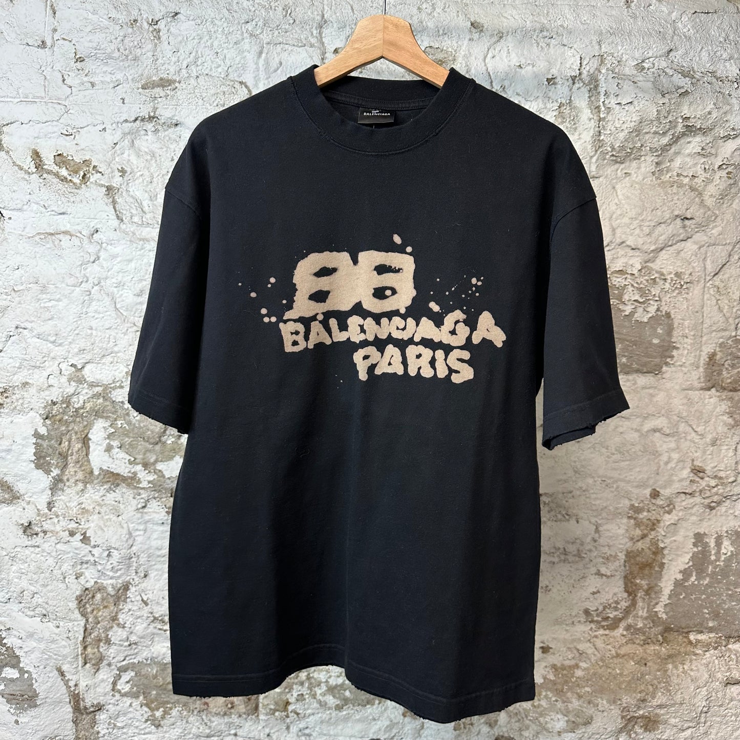 Balenciaga Hand Drawn BB T-shirt Black Sz XS