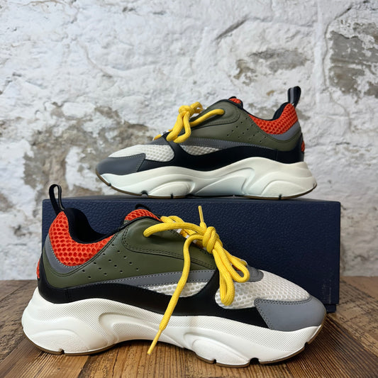 Dior B22 Orange Green White Sneaker Sz 7 (40)