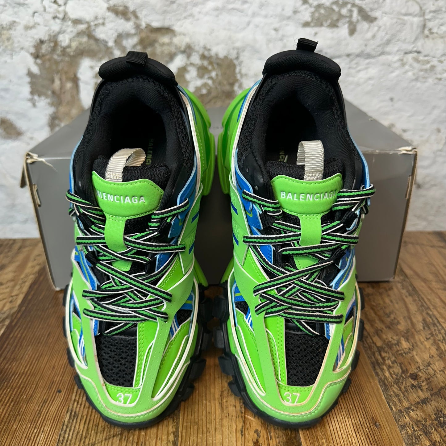 Balenciaga Track Runner Green Blue Sneaker Sz 5 (37)