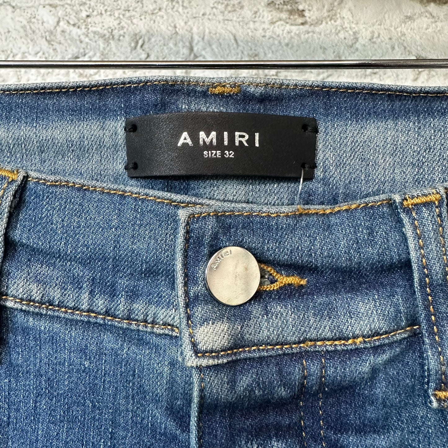 Amiri Honeycomb Indigo Stack Denim Jeans