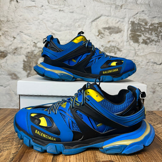 Balenciaga Track Runner Blue Yellow Black LED Sneaker Sz 11 (44)
