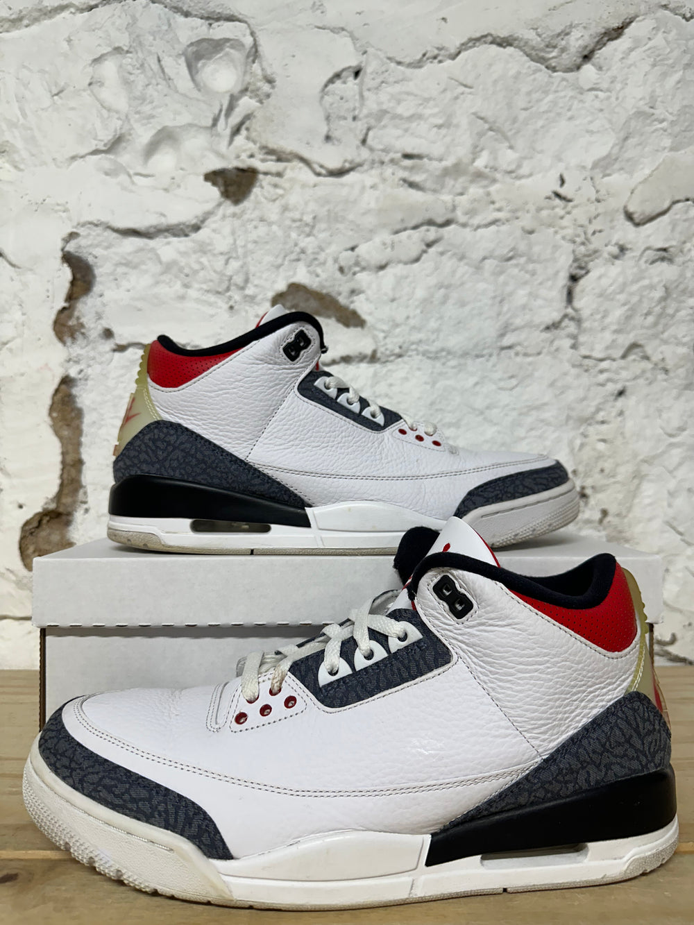 Air Jordan 3 Denim Fire Red Sz 11