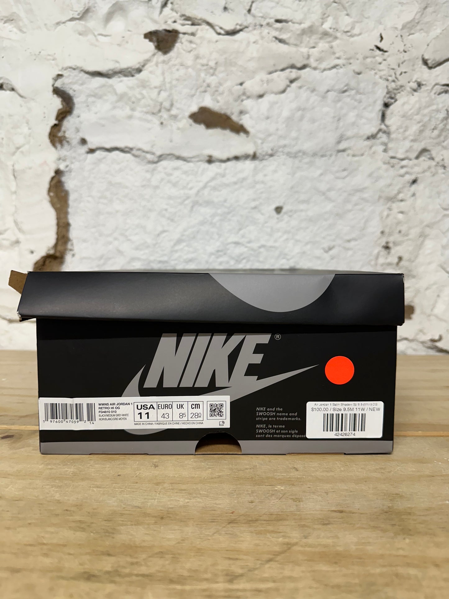 Air Jordan 1 High Satin Shadow Sz 9.5 (11W) DS