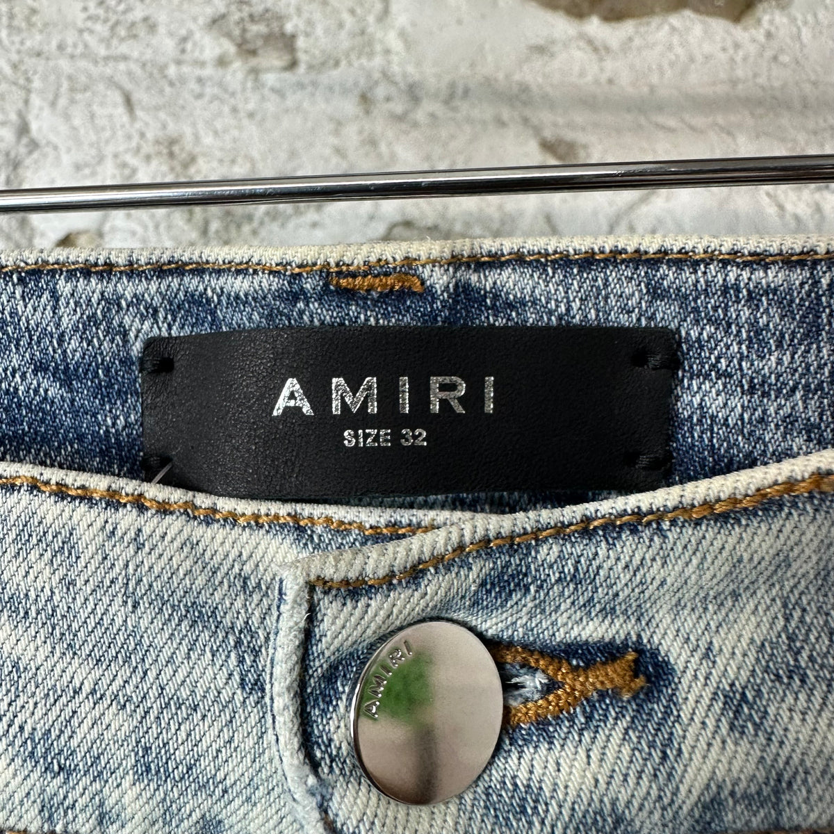 Amiri Washed Blue Flare Denim Jeans Sz 32