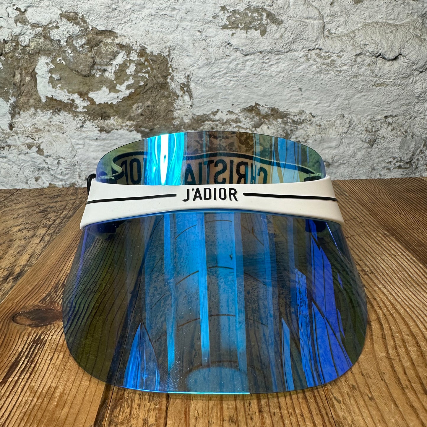 Christian Dior Blue Mirrored Sun Visor