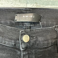 Amiri MX1 Grey Paisley Faded Black Denim Jeans Sz 32