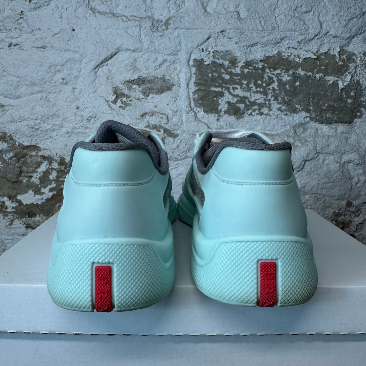 Prada Americas Cup Mint Rubber Sneaker Sz 9 (42)